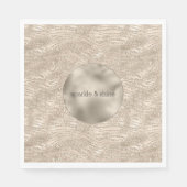 Serviette En Papier Parties scintillant Champagne d'or Zebra Imprimer (Devant)