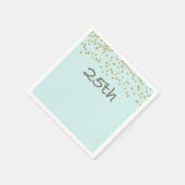 Serviette En Papier Parties scintillant Confetti 25e (Coin)