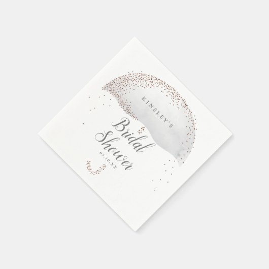 Serviette En Papier Parties scintillant confetti grise parapluie nupti (Coin)