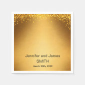 Serviette En Papier Parties scintillant Confetti Mariage personnalisé (Devant)