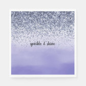 Serviette En Papier Parties scintillant d'aquarelle violette (Devant)