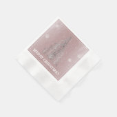 Serviette En Papier Parties scintillant d'arbre de Noël et flocons de (Coin)