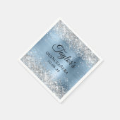 Serviette En Papier Parties scintillant d'argent bleu clair huile Quin (Coin)