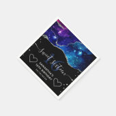 Serviette En Papier Parties scintillant d'argent bleu et violet Galaxy (Coin)