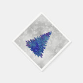 Serviette En Papier Parties scintillant d'argent bleu tendance Noël (Coin)