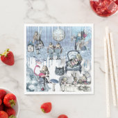 Serviette En Papier Parties scintillant d'argent Blue Ice Alice au pay (En situation)