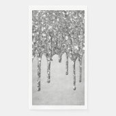 Serviette En Papier Parties scintillant d'argent de dépôt | Platinum F (Devant)