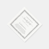 Serviette En Papier Parties scintillant d'argent Fun Facts Nom Date 21 (Coin)