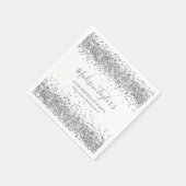 Serviette En Papier Parties scintillant d'argent Gris étincelle Confet (Coin)