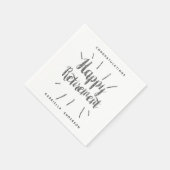 Serviette En Papier Parties scintillant d'argent moderne joyeuse retra (Coin)