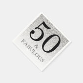 Serviette En Papier Parties scintillant d'argent Ombre 50 et fabuleux  (Coin)