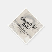 Serviette En Papier Parties scintillant d'argent personnalisée Photo f (Coin)