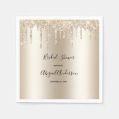 Serviette En Papier Parties scintillant de Champagne Fête des mariées  (Devant)