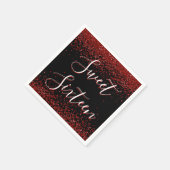 Serviette En Papier Parties scintillant de coeur rouge Étincelle Sweet (Coin)