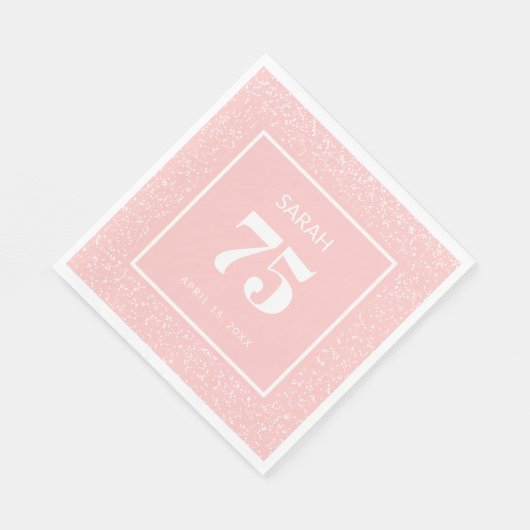 Serviette En Papier Parties scintillant de la poussière d'étoile rose  (Coin)