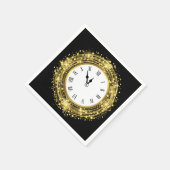 Serviette En Papier Parties scintillant de l'horloge du réveillon du N (Coin)