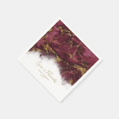 Serviette En Papier Parties scintillant de marbre Mariage Bourgogne Go (Coin)
