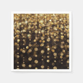 Serviette En Papier Parties scintillant de Noël dorée étincelles (Devant)