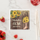 Serviette En Papier Parties scintillant de tournesol rustique Bottes b (En situation)