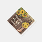 Serviette En Papier Parties scintillant de tournesol rustique Bottes b (Coin)