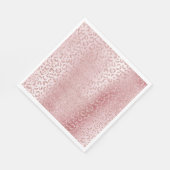 Serviette En Papier Parties scintillant de verre rose pâle Leopard (Coin)