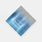 Serviette En Papier Parties scintillant d'étincelle en argent bleu per (Coin)