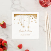 Serviette En Papier Parties scintillant d'hiver Flammes de neige maria (En situation)