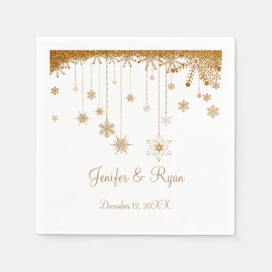 Serviette En Papier Parties scintillant d'hiver Flammes de neige maria (Devant)