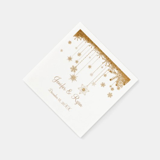 Serviette En Papier Parties scintillant d'hiver Flammes de neige maria (Coin)