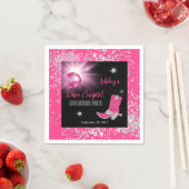 Serviette En Papier Parties scintillant Disco Rose Cowgirl 50e fête d' (En situation)
