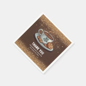 Serviette En Papier Parties scintillant d'or Baby shower d'hiver Choco (Coin)