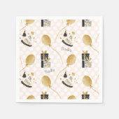 Serviette En Papier Parties scintillant d'or Ballons et Casquettes de (Devant)