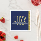 Serviette En Papier Parties scintillant d'or bleu Bonne Nouvel An Vaca (En situation)