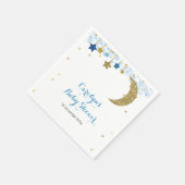Serviette En Papier Parties scintillant d'or bleu luneDouche nuptiale (Coin)
