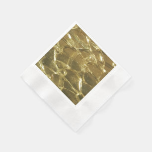 Serviette En Papier Parties scintillant d'or brillante en or élégant
