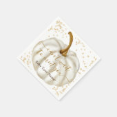 Serviette En Papier Parties scintillant d'or chic citrouille aquarelle (Coin)