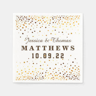 Serviette En Papier Parties scintillant d'or Confetti Mariage Faux Foi
