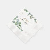 Serviette En Papier Parties scintillant d'or Eucalyptus - Mariage vert (Coin)