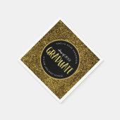 Serviette En Papier Parties scintillant d'or Faux Graduate Graduate (Coin)