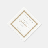 Serviette En Papier Parties scintillant d'or Frame Année Nom de la fêt (Coin)