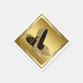 Serviette En Papier Parties scintillant d'or haut talon (Coin)