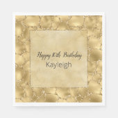 Serviette En Papier Parties scintillant d'or - Impression de girafe (Devant)