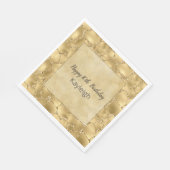 Serviette En Papier Parties scintillant d'or - Impression de girafe (Coin)