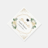 Serviette En Papier Parties scintillant d'or ivoire Green Floral Gradu (Coin)