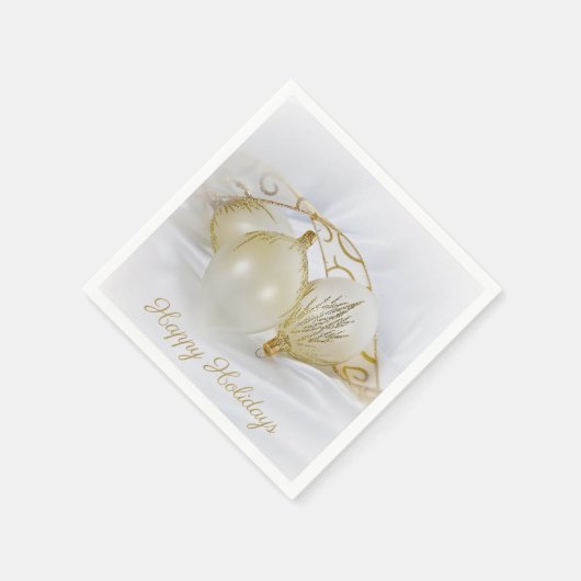 Serviette En Papier Parties scintillant d'or ornements de Noël (Coin)