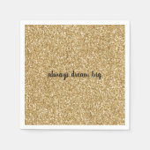 Serviette En Papier Parties scintillant d'or personnalisée (Devant)