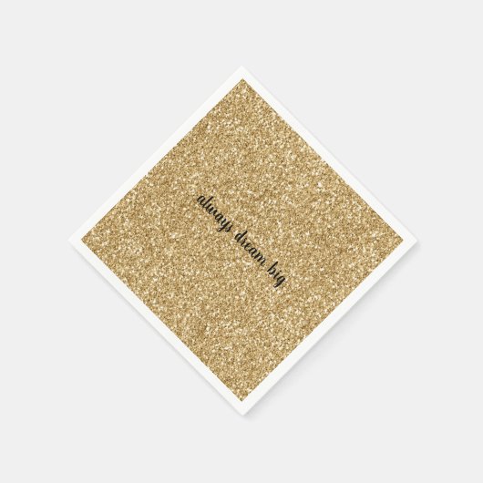Serviette En Papier Parties scintillant d'or personnalisée (Coin)