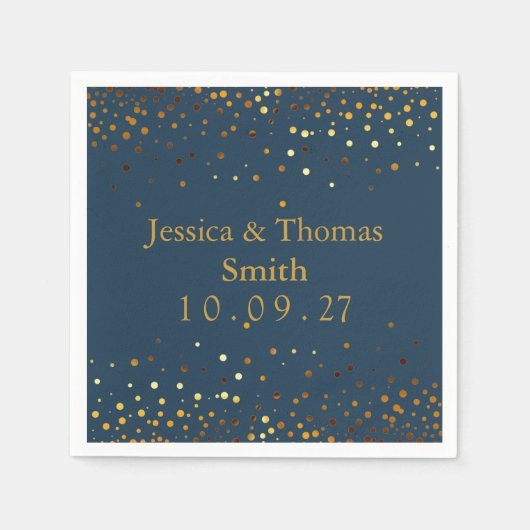 Serviette En Papier Parties scintillant d'or personnalisée Faux Foil (Devant)