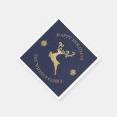 Serviette En Papier Parties scintillant d'or personnalisée Reindeer Ha (Coin)
