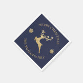 Serviette En Papier Parties scintillant d'or personnalisée Reindeer No (Coin)
